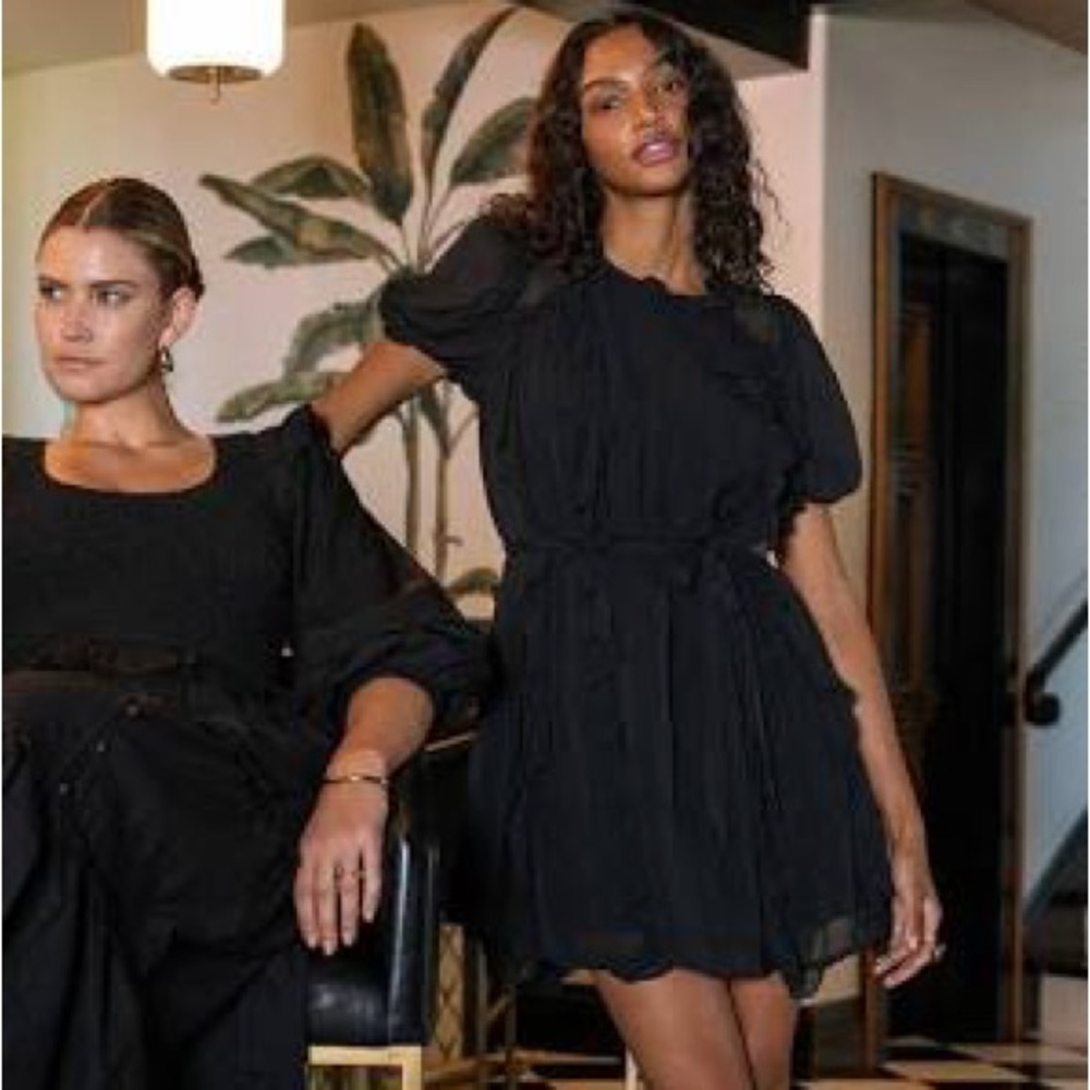 NEW NWT CLEOBELLA wallis solid chiffon mini dress xs